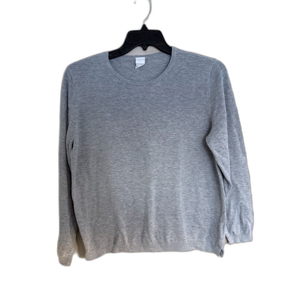 Lole Sweater Women XL Gray Excellent Cotton‎ Blend Crewneck Pullover
